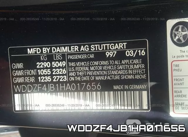 WDDZF4JB1HA017656 фото 10