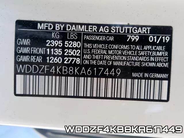 WDDZF4KB8KA617449 фото 2