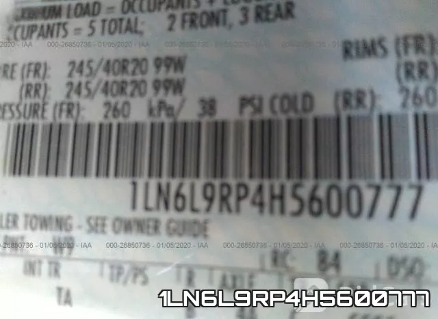 1LN6L9RP4H5600777 фото 10