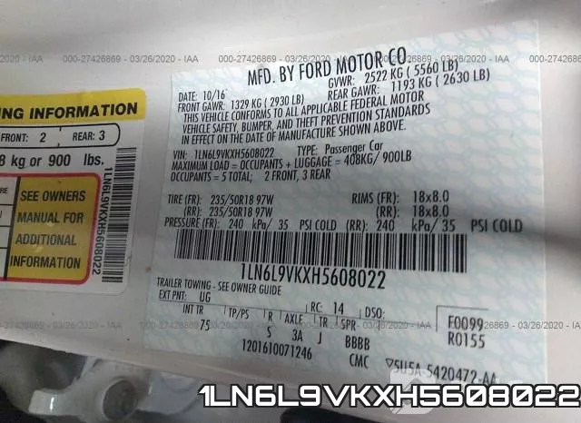 1LN6L9VKXH5608022 фото 5