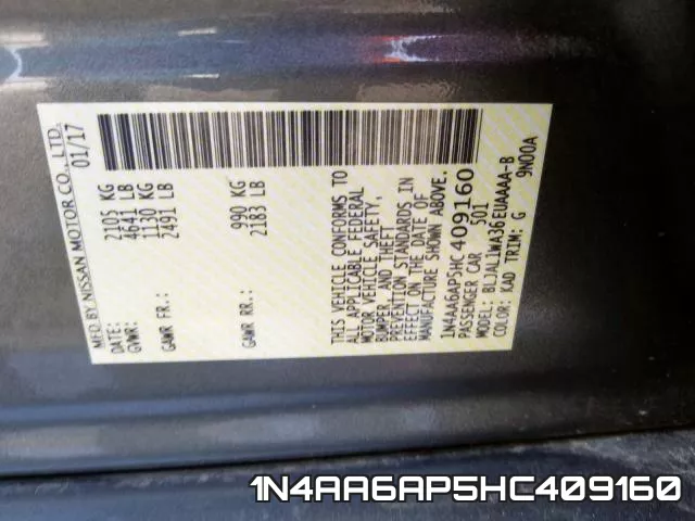 1N4AA6AP5HC409160 фото 2