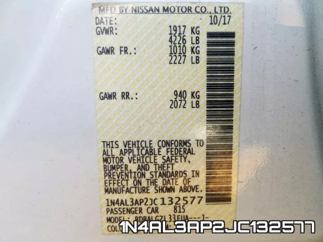 1N4AL3AP2JC132577 фото 2