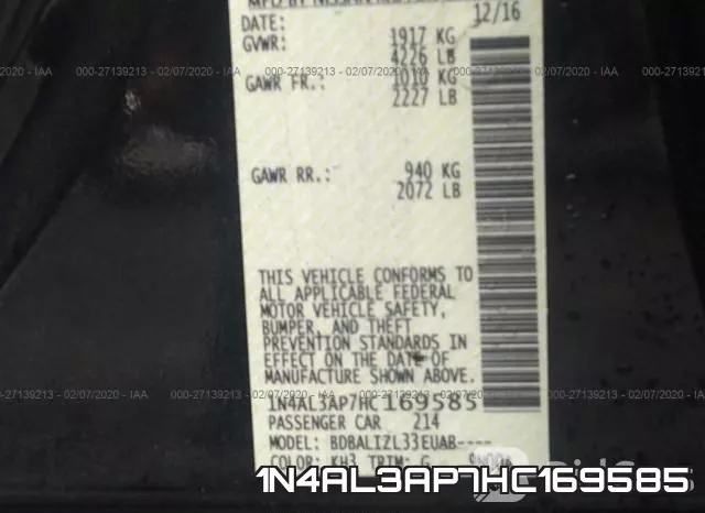 1N4AL3AP7HC169585 фото 9