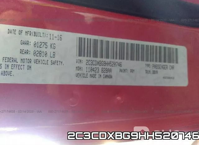 2C3CDXBG9HH520746 фото 7