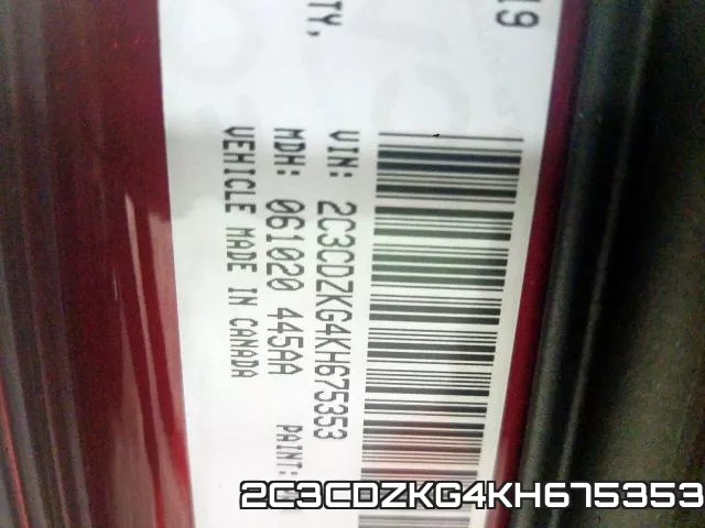 2C3CDZKG4KH675353 фото 2