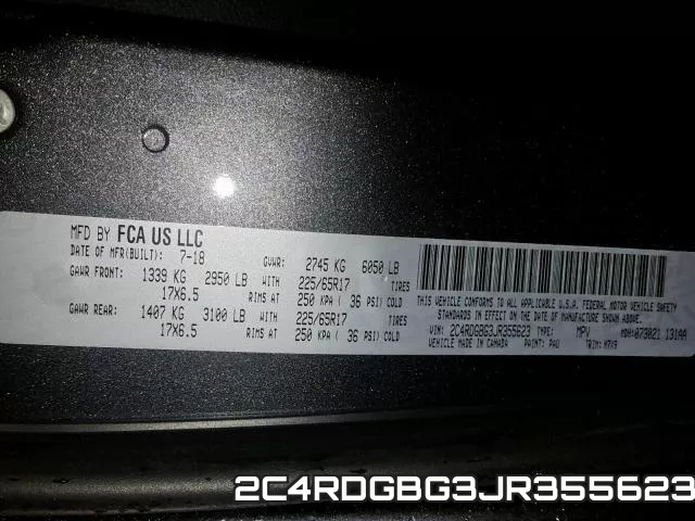 2C4RDGBG3JR355623 фото 2