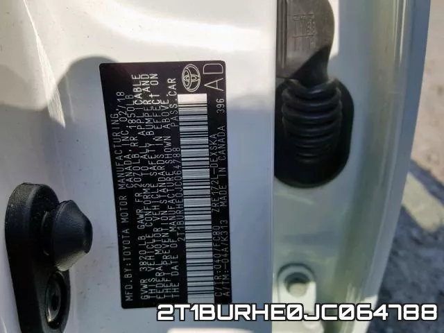 2T1BURHE0JC064788 фото 2
