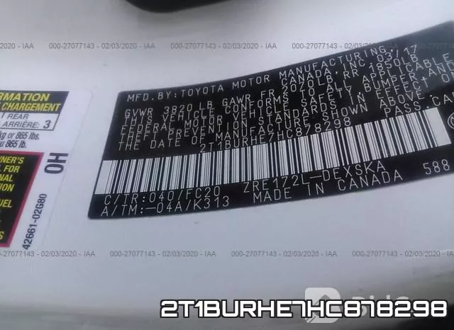 2T1BURHE7HC878298 фото 10