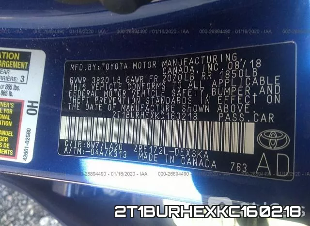 2T1BURHEXKC160218 фото 10