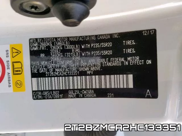 2T2BZMCA2HC133351 фото 2