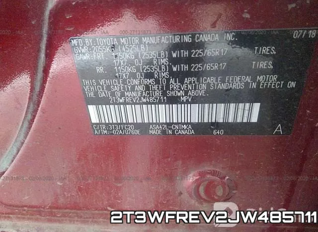 2T3WFREV2JW485711 фото 8