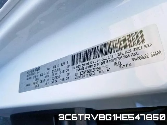 3C6TRVBG1HE547850 фото 2