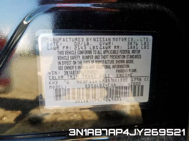 3N1AB7AP4JY269521 фото 2