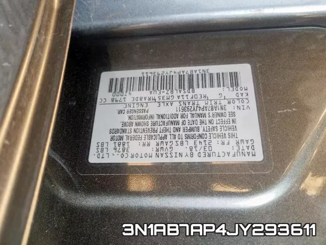 3N1AB7AP4JY293611 фото 2