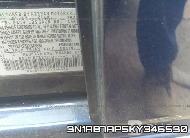 3N1AB7AP5KY346530 фото 10