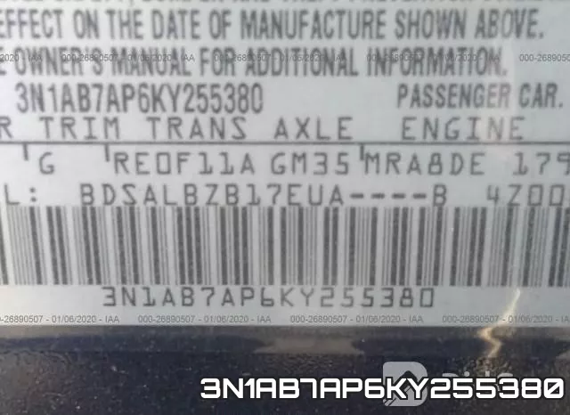 3N1AB7AP6KY255380 фото 10