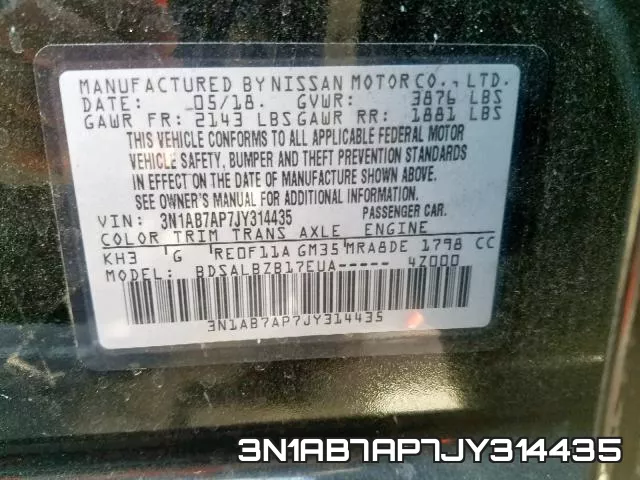 3N1AB7AP7JY314435 фото 2