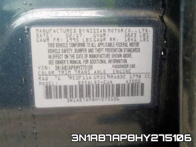 3N1AB7AP8HY275106 фото 2