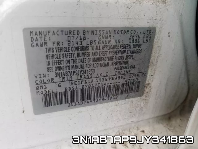 3N1AB7AP9JY341863 фото 2