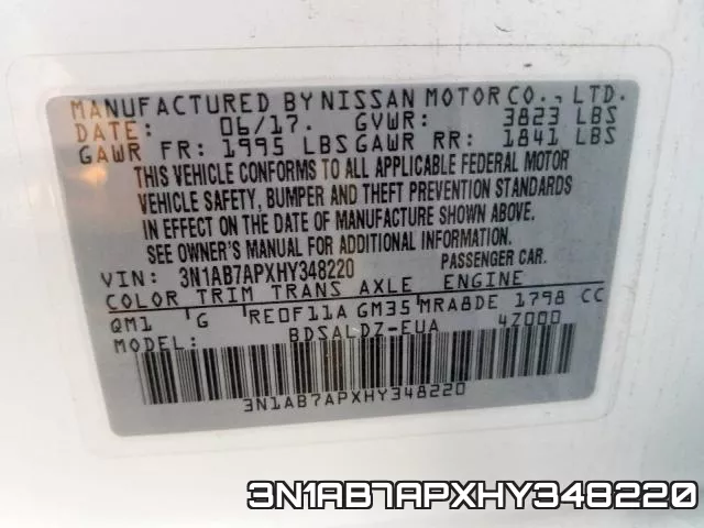 3N1AB7APXHY348220 фото 2