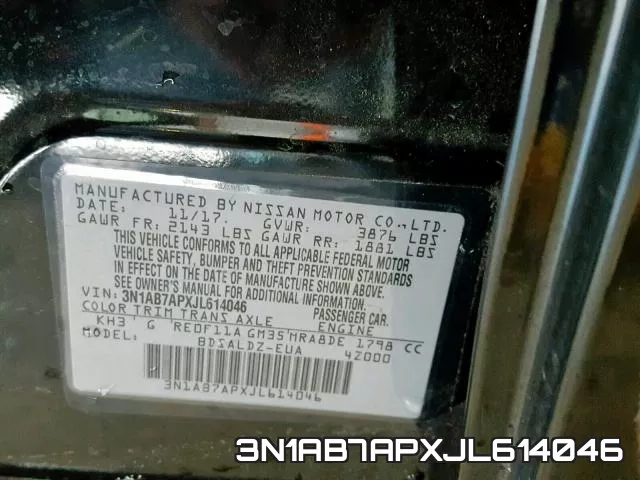 3N1AB7APXJL614046 фото 2