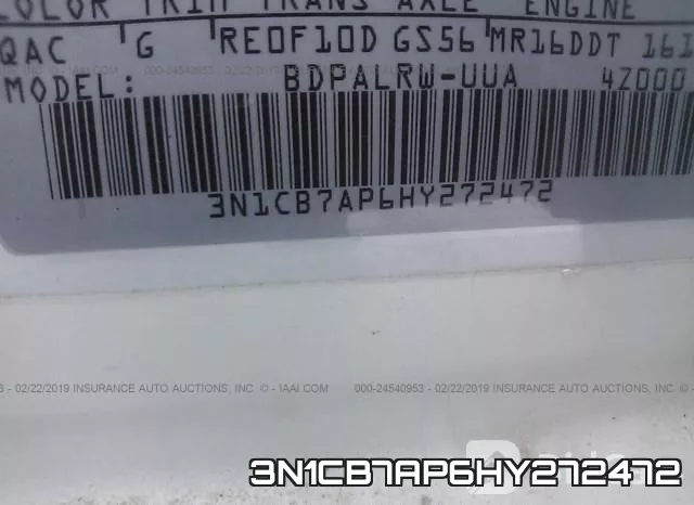 3N1CB7AP6HY272472 фото 10