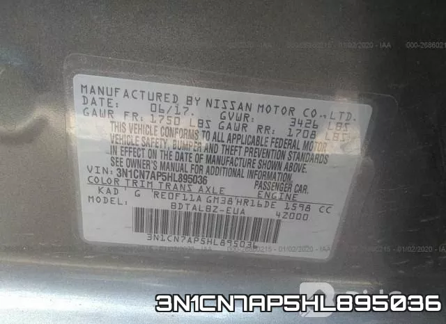 3N1CN7AP5HL895036 фото 10