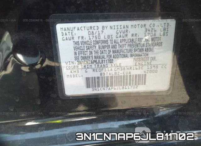 3N1CN7AP6JL811702 фото 6