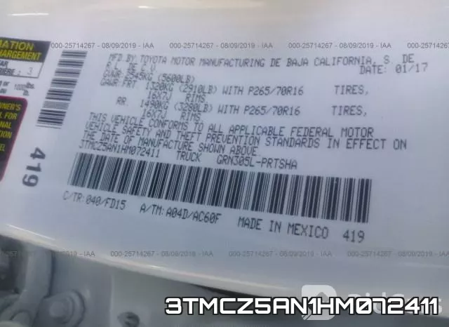 3TMCZ5AN1HM072411 фото 8