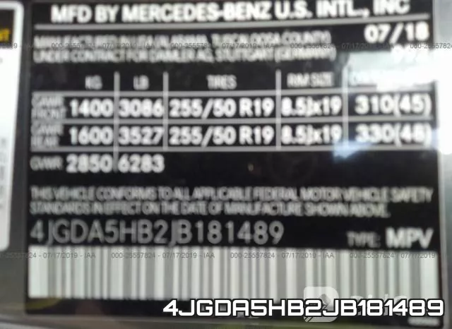 4JGDA5HB2JB181489 фото 10