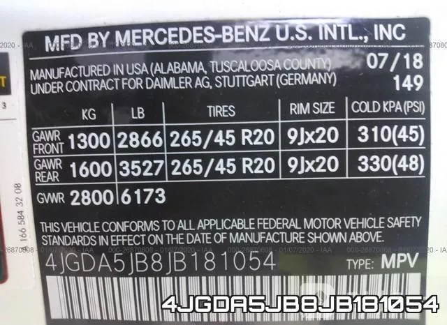 4JGDA5JB8JB181054 фото 10
