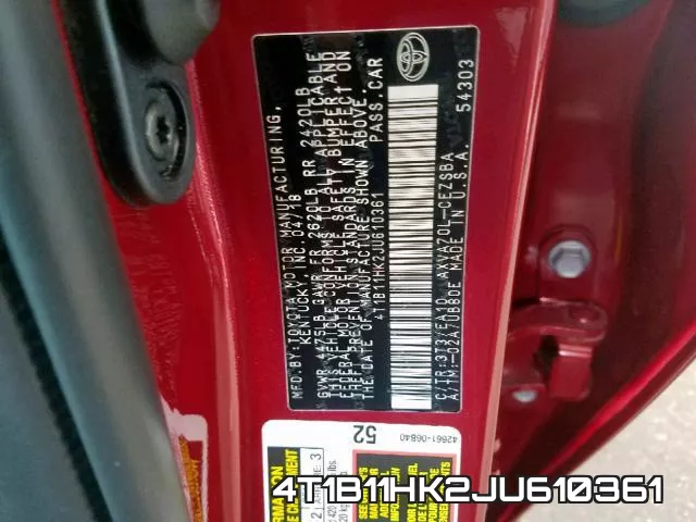 4T1B11HK2JU610361 фото 2