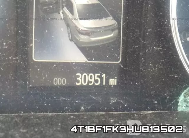 4T1BF1FK3HU813502 фото 8