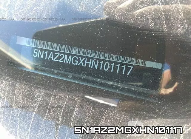 5N1AZ2MGXHN101117 фото 10