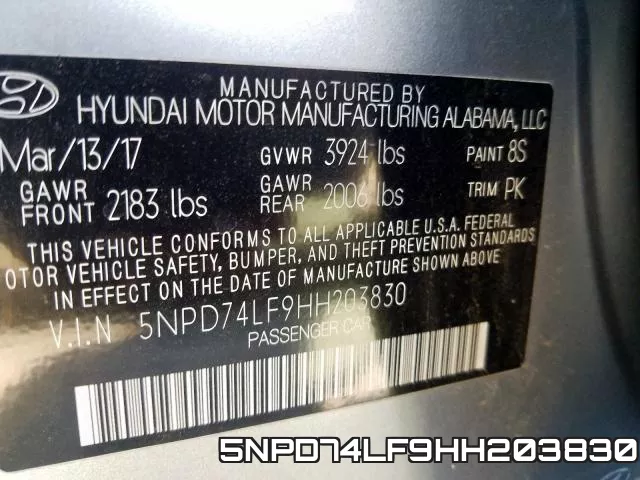 5NPD74LF9HH203830 фото 2