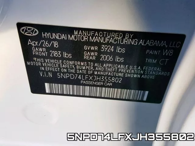 5NPD74LFXJH355802 фото 2