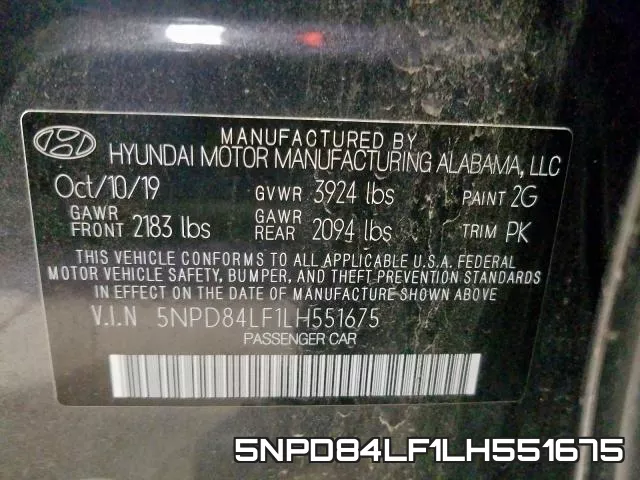 5NPD84LF1LH551675 фото 2