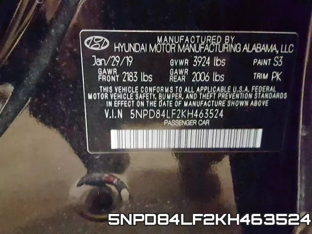 5NPD84LF2KH463524 фото 2