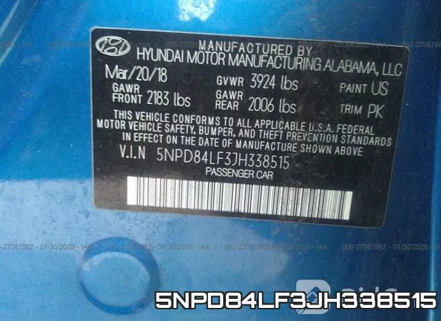 5NPD84LF3JH338515 фото 10
