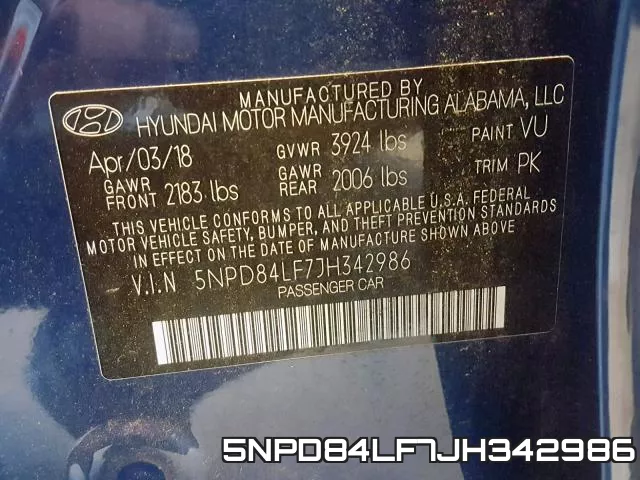 5NPD84LF7JH342986 фото 2