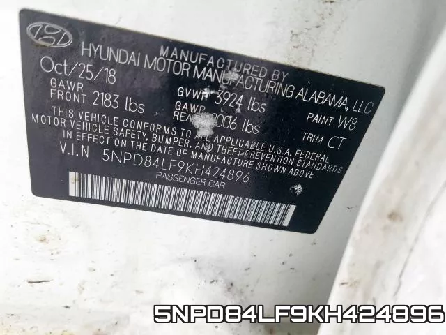 5NPD84LF9KH424896 фото 2