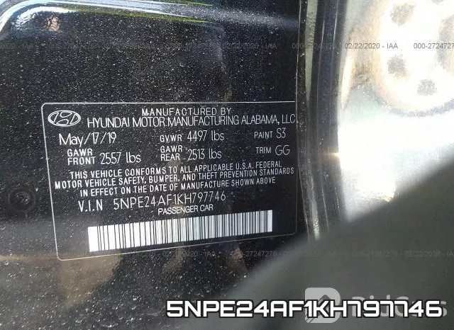 5NPE24AF1KH797746 фото 10
