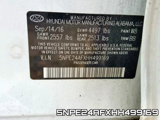 5NPE24AFXHH499169 фото 2