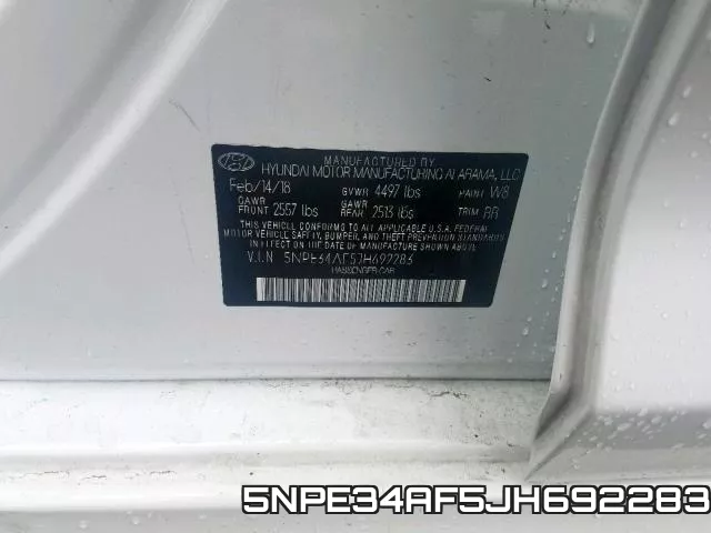 5NPE34AF5JH692283 фото 2