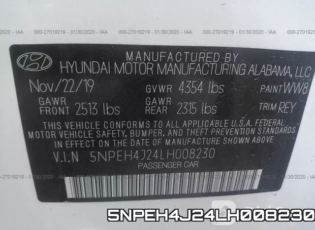 5NPEH4J24LH008230 фото 5