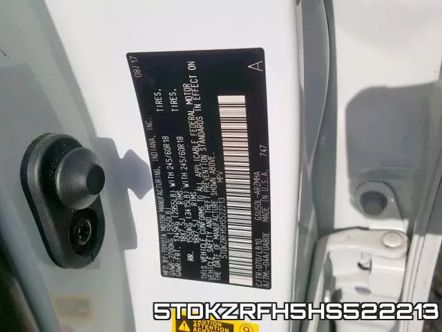 5TDKZRFH5HS522213 фото 2