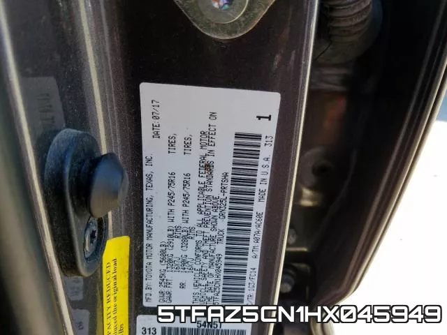 5TFAZ5CN1HX045949 фото 2
