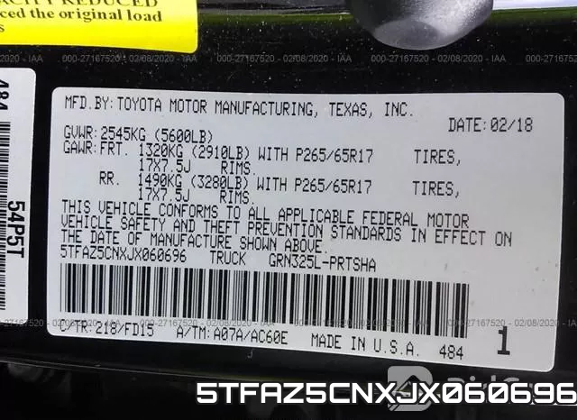 5TFAZ5CNXJX060696 фото 10