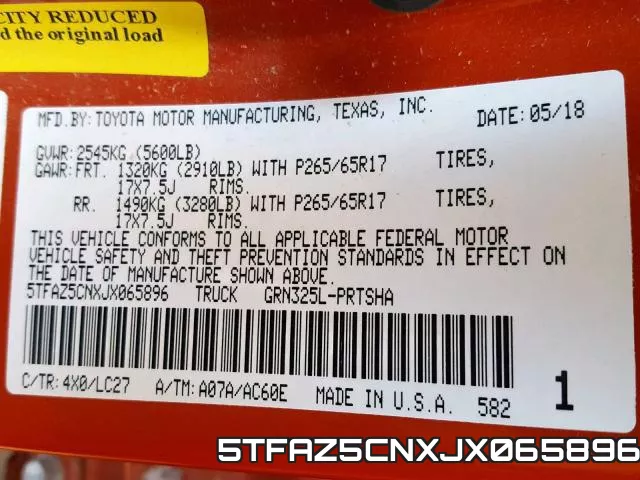 5TFAZ5CNXJX065896 фото 2