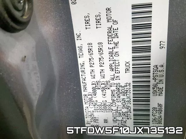 5TFDW5F10JX735132 фото 2